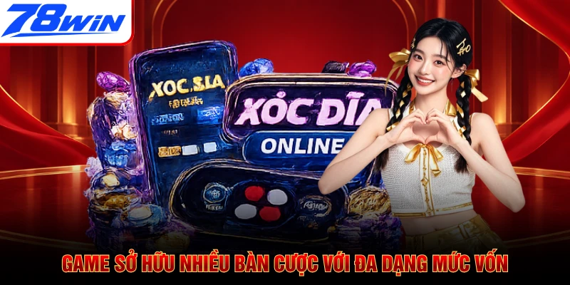 Game sở hữu nhiều bàn cược với đa dạng mức vốn